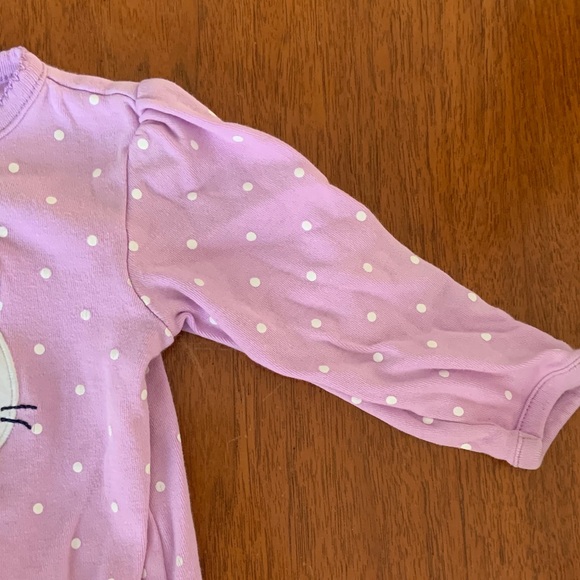 🍊5/$25 Carter's Lavender and White Polka Dot Footie size 3-6m - Picture 4 of 7
